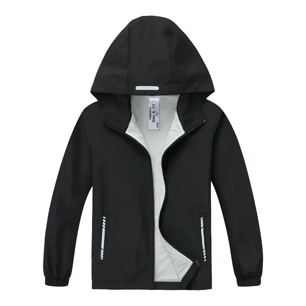 

Водонепроницаемая куртка для мальчиков и девочек, легкая ветровка с мягкой подкладкой, пальто с капюшоном, легко складывается