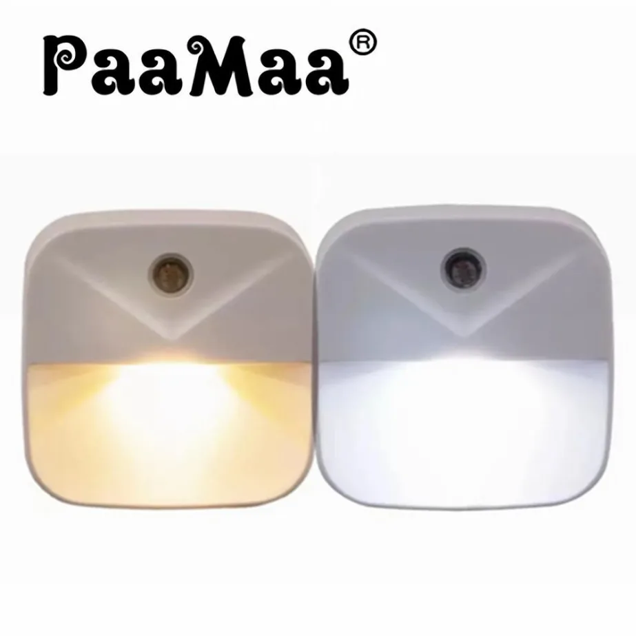 PaaMaa LED Night Light Wireless Light control Sensor Dusk-to-Dawn Night Lights For Baby Kids Bedside Bedroom Corridor Lamp