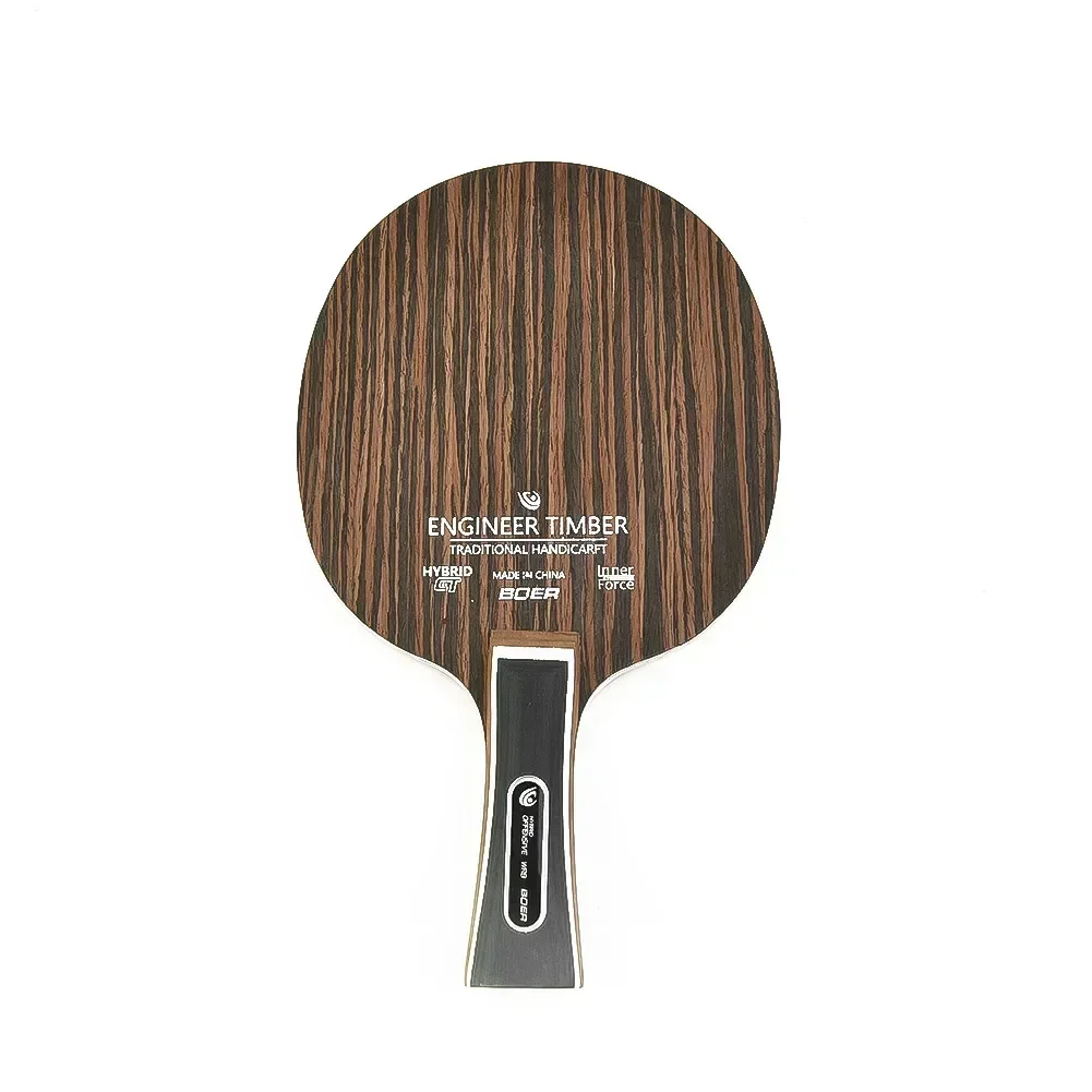 Professional 5-Ply Ebony & Dalbergia Table Tennis Blade Long Handle Pings Pong Paddle Bottom Plate 6.2mm Thick Racket Base