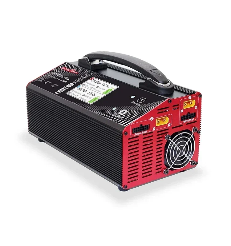 CHKJ UltraPower UP1200AC PLUS 2X600W 1200W cargador de equilibrio de batería de doble canal 15A 6-12S con pantalla para pulverización agrícola