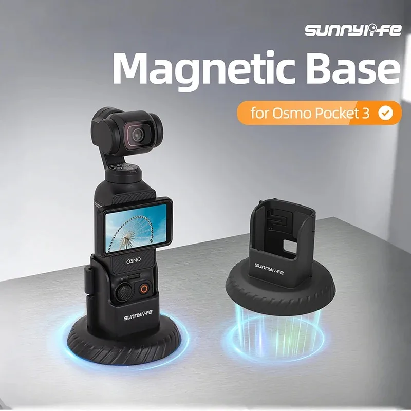 

2025 New Magnetic Mount for DJI Pocket 3 Clip Holder for Cycling Vlog Hands-Free Camera Accessories Adjustable Angle Secure Fit