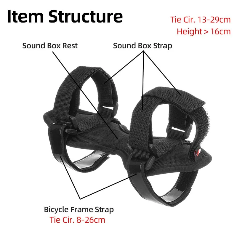 Bicycle Portable Speaker Stand Adjustable Strap For JBL Bluetooth Audio Holder/Bottle Cage Tool-Free Install Fastener Bracket