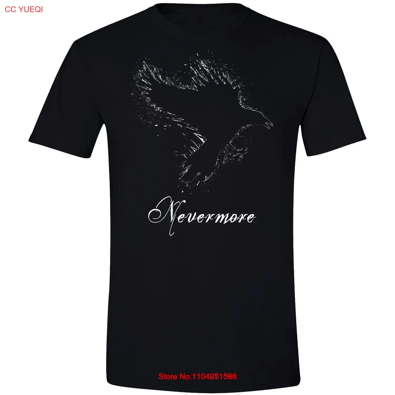 Edgar Allan Poe Nevermore T Shirt The Raven Macabre Goth Book Poetry Gothic Tees