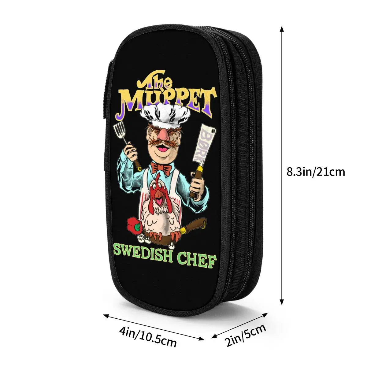 Chef sueco muppet mostrar lápis casos caneta saco crianças grande capacidade material escolar presentes lápis