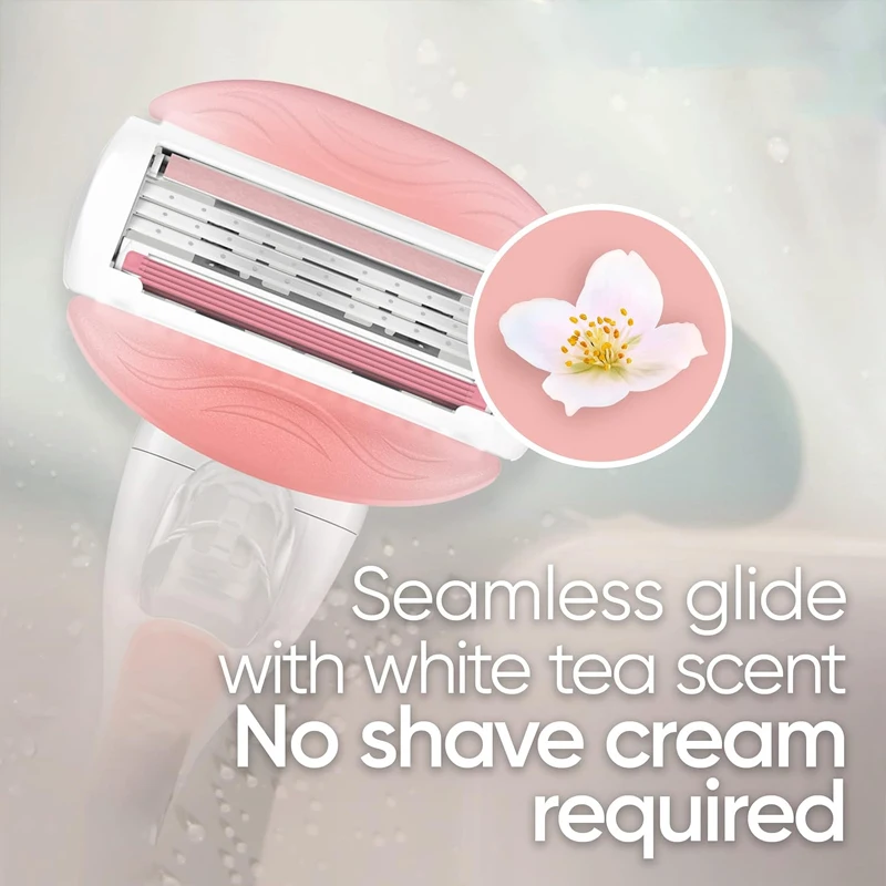 Gillette Venus ComfortGlide White Tea Women's Razor Blade Refills 3 Layers Blades Replacement Blade Smooth Shaving For All Skin