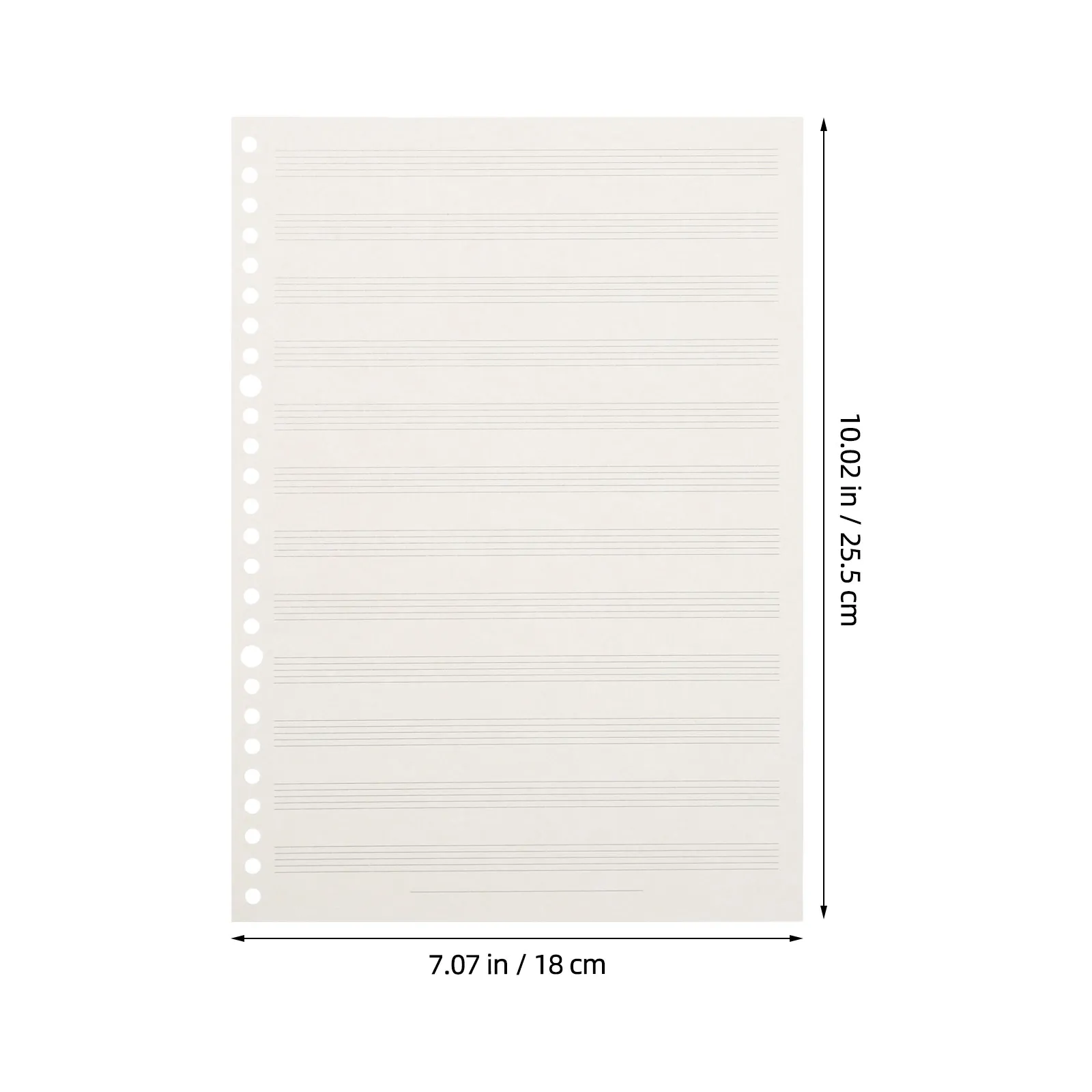 Music Manuscript Notebook Narrow Staff Lines Loose Leaf Detachable Pages for Easy Writing and Learning