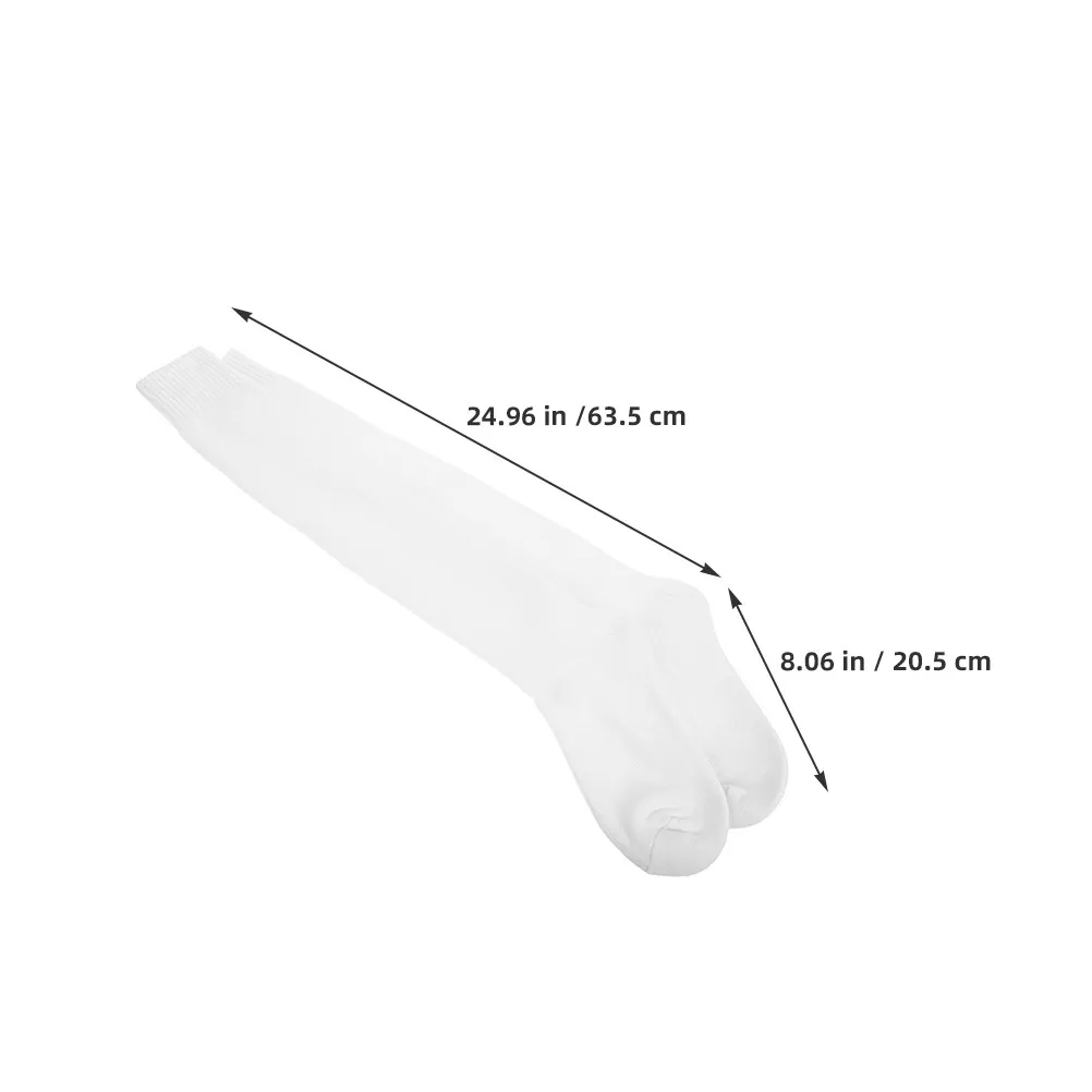 1Pair White Fencing Competition Socks Knee High Athletic Stockings Breathable Elastic Support Towel Bottom Cushioning for Sports view 2