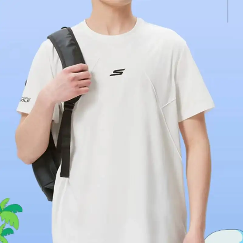 

Детская футболка Skechers с короткими рукавами, мягкая, дышащая, удобная, для повседневной носки, P226U031-0019, последняя модель