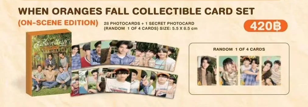 Official Pre-sale Gmmtv Thai Drama When Oranges Fall AlmondProgress Orange Pillow Cool Orange Cap Tin Box Collectible Card