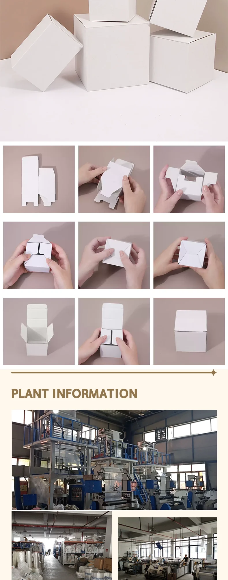 10 Stück Weiße Kraftpapier-Geschenkboxen mit Klappdeckel für Feiertage und Partys, Unterstützt Individuelles Logo – Detail 4
