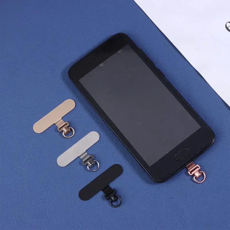 【面白い】1個入りメタル製携帯電話ストラップガスケットパッチ、取り外し可能な携帯電話ロープカードクリップ、ユニバーサル紛失防止携帯電話ストラップホルダーアダプター