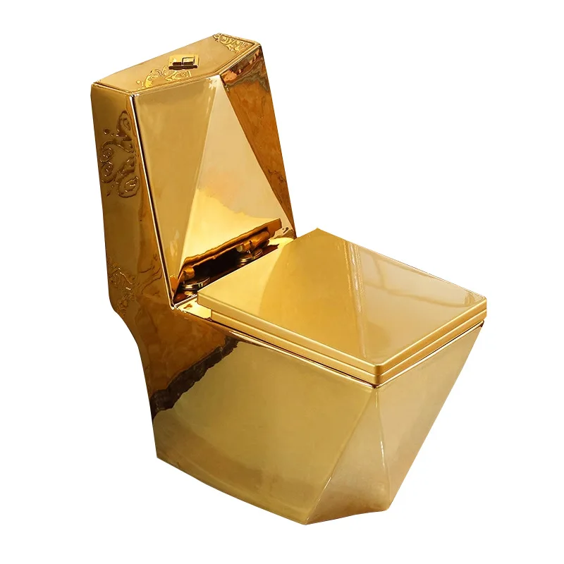 Local tyrant gold South East Asia gold toilet siphon water saving free shipping toilet Thailand gold flush