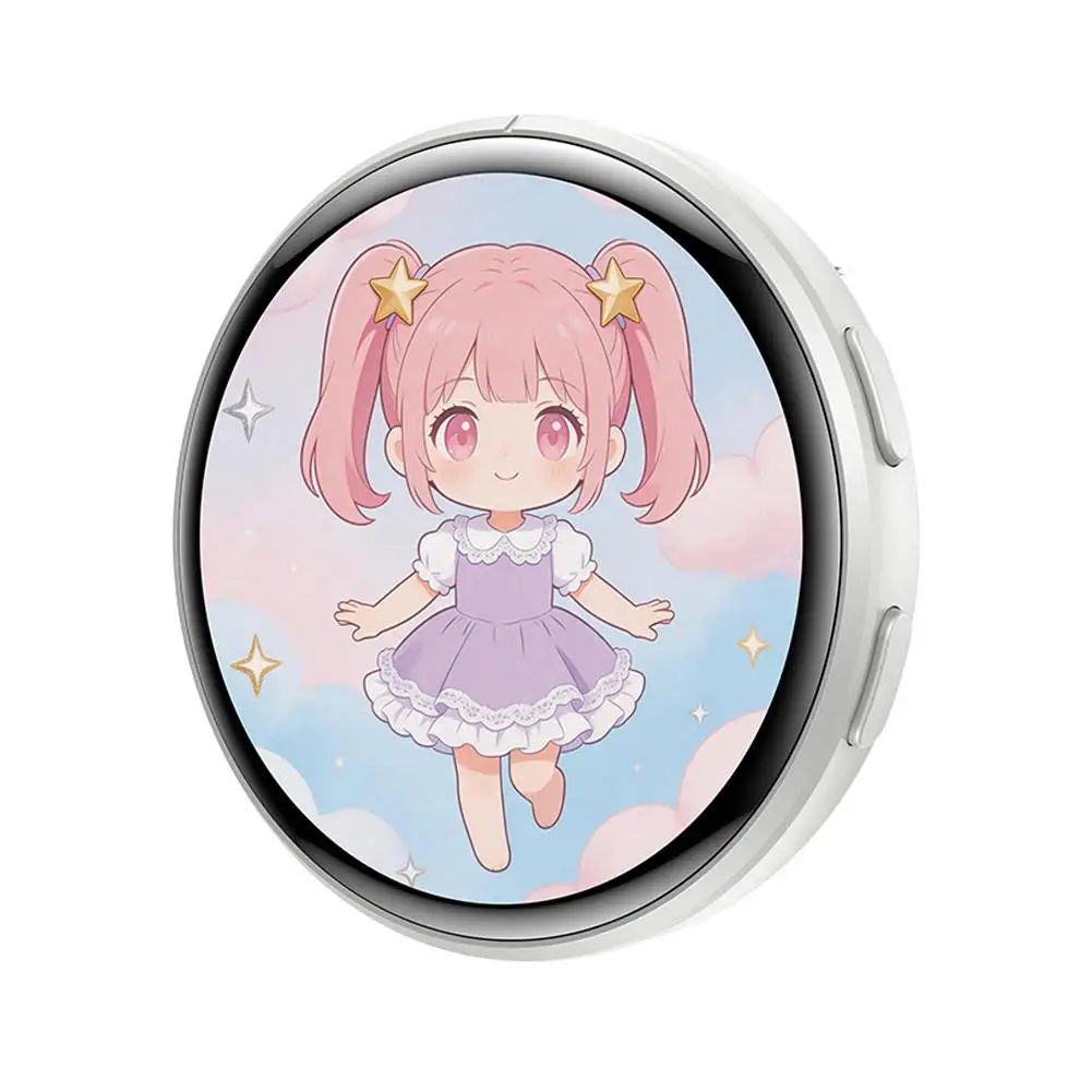 Dynamisches elektronisches Abzeichen-Display, 1,5 Zoll Touchscreen, Anime-E-Abzeichen für Spiele-Peripheriegeräte, ausgezeichnetes Geschenk für Fans, Freunde, Geburtstagsgeschenk