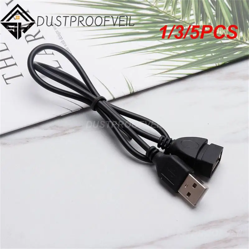 1/3/5PCS USB 2.0 Cable Extension Cable 0.6m/1m/1.5m Wired Data Transmission Cable Display Projector Super High Speed Data