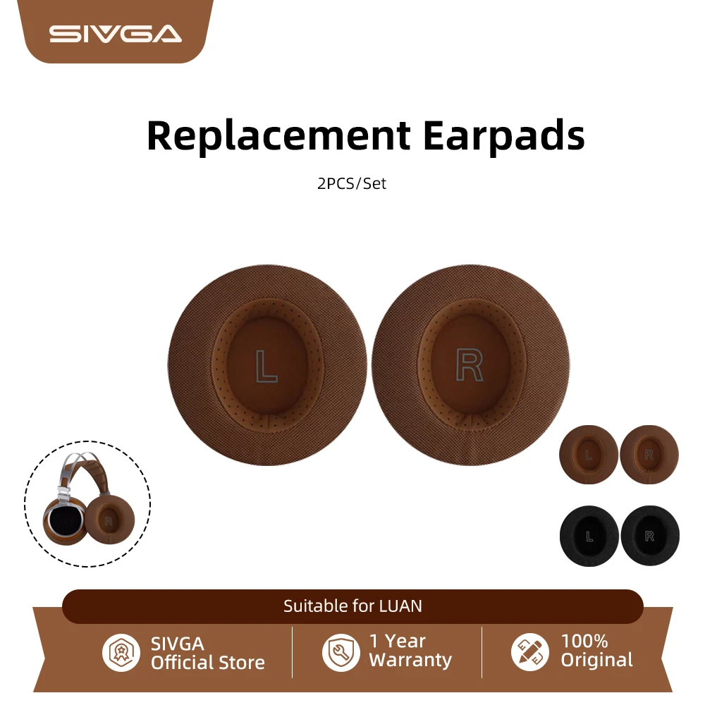 

SIVGA оригинальные сменные кожаные амбушюры приятные для кожи бархатные удобные Полноразмерные наушники для LUAN (пара)