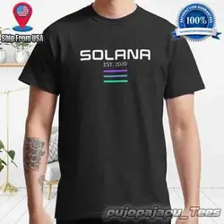 New Item Solana SOL Crypto Altcoin American Funny Logo Men's T-Shirt Size S-5XL