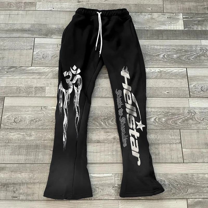 Y2k Pants Men Loose 3D Print Trousers Casual Sweatpants Mid Waist Sporty Female Clothes Streetwear Hip Hop Vintage Flared Pants