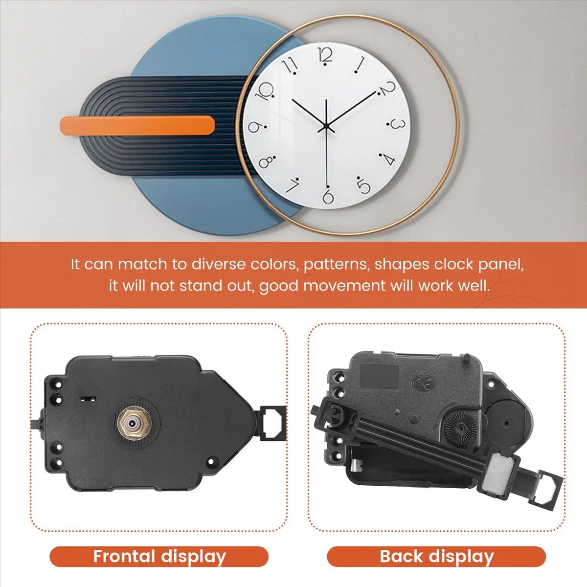 【ELEVATE LIFE】DIY Quartz Pendulum Clock Mechanism Movement Wall Clock Motor Repair Parts Replacement Home Quartz Clockwork Tool