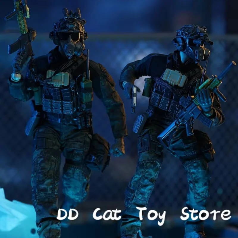 Em estoque sasuki sa01 escala colecionáveis preto ops noite equipe de ação conjunto completo 1/12th homem soldado figura ação modelos corpo brinquedos