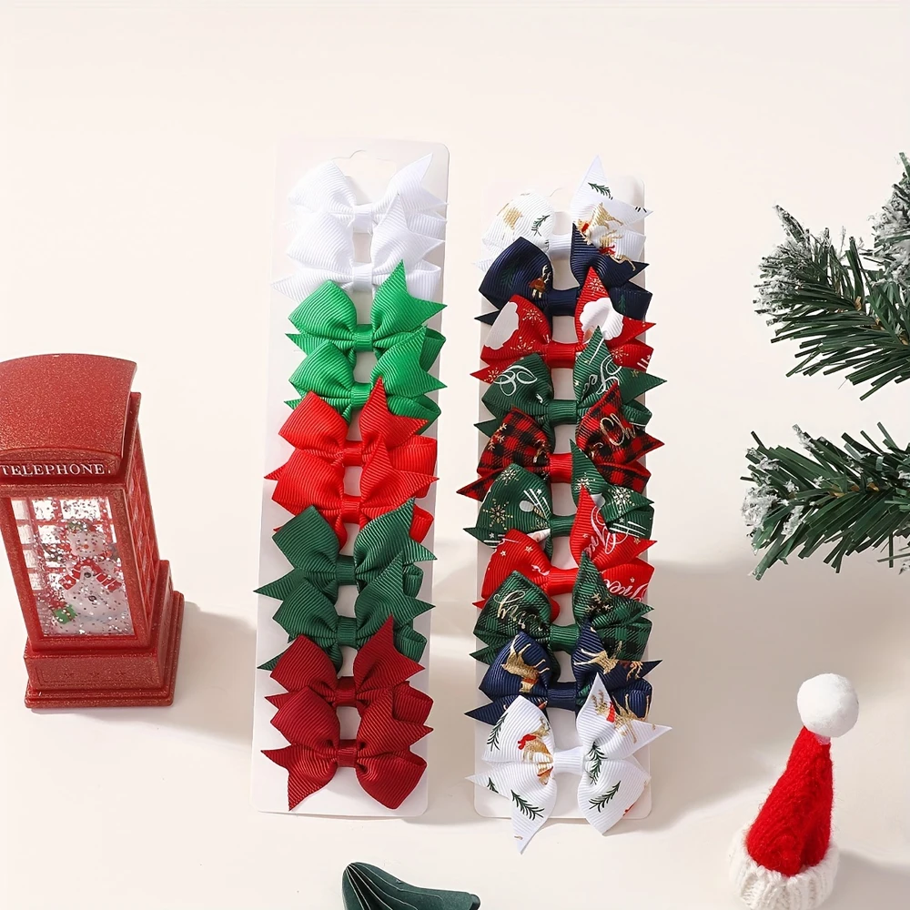 10/20 stücke Weihnachten Kinder Haar Clips Band Bögen Haarnadel Urlaub Party X'mas Santa kinder Pony Kopfschmuck Haar Zubehör