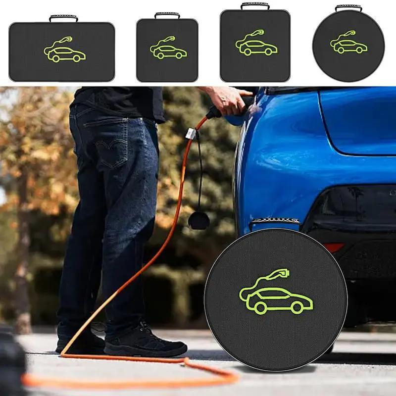 Electric Vehicles Battery Jumper Cable Bag Ev Charging Cable Organizer Portable Ev Car Charging Cable Bags Carry Storage Bag