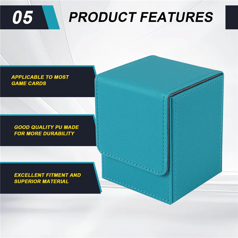 علبة بطاقات HFES صندوق سطح السفينة بأكمام بطاقات سطح السفينة صندوق ألعاب لمجلدات Yugioh MTG: 100+