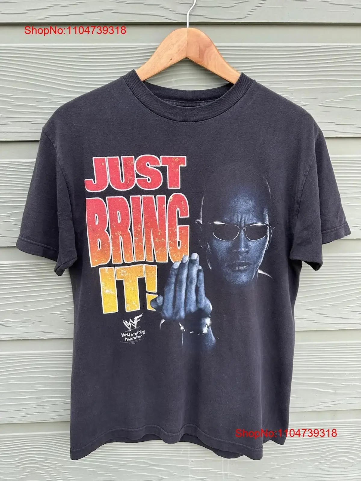 Vintage 2000 WWF The Rock T Shirt vintage Washed Slightly Breathable Unisex Comfortable designer clothes streetwear graphic