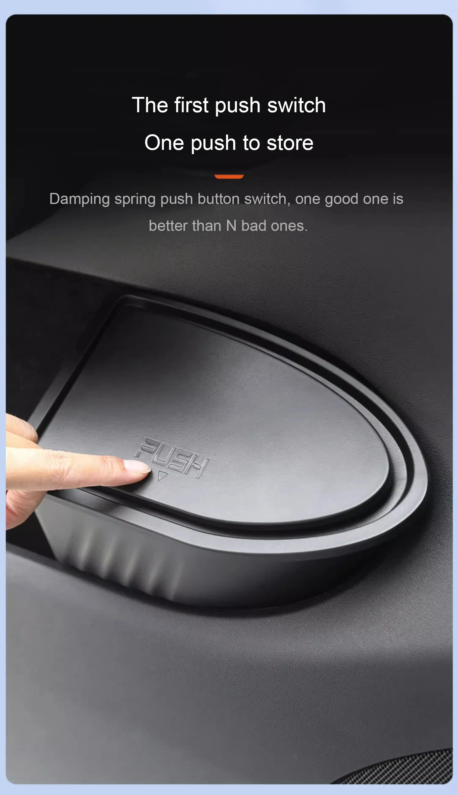 For Tesla Model Y 2021-2023 Front and Rear Door Push To Open Trash Can ABS Waterproof and Dirt Proof Door Organizer Accessories