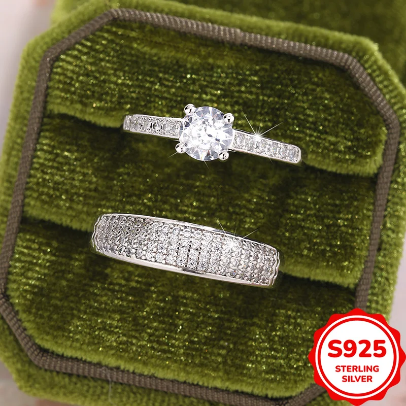

Fashionable, Simple and Versatile Genuine S925 Silver Trendy Cool Personalized Engagement and Proposal Ring