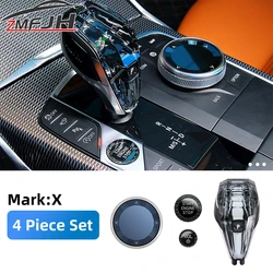 4 Pieces Set Car Crystal Shift Knob Handle Crystal Gear Handle For BMW F40 F44 F45 F46 G20 G21 G22 G23 G26 G28 Gear Handle