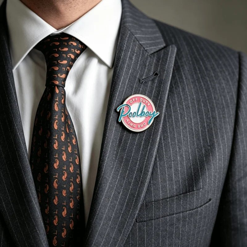 Vintage Round Letter Hard Enamel Lapel Pin Colorful Drip Oil Brooch Badge for Men Suit Collar Backpack Jacket Accessories Gift