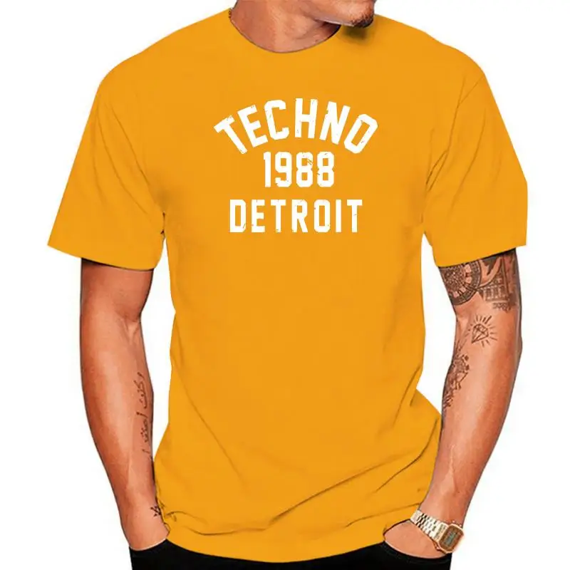 Detroit Techno 1988 T-Shirt 100% Cotton Juan Atkins Kevin Saunderson100% cotton