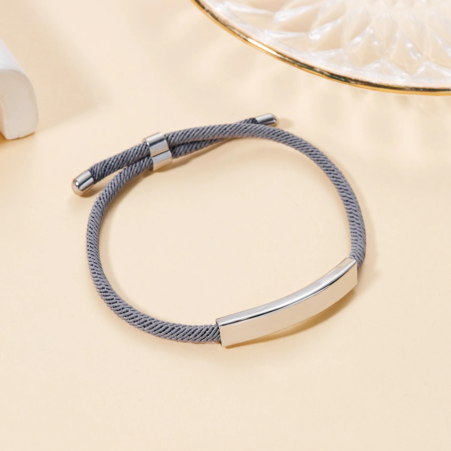 Personal isierte Herren Armband maßge schneiderte Seil Kette Armreif Edelstahl Name Datum Text graviert Armband Geburtstags geschenk für ihn – Detail 16
