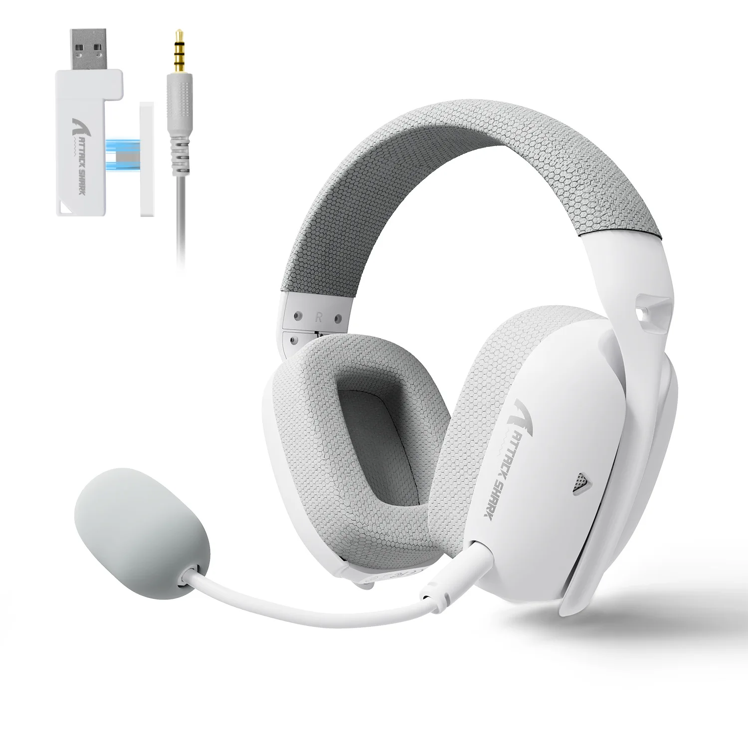 

Беспроводная игровая гарнитура L80 Pro Attack Shark Bluetooth 2.4 ГГц с проводным подключением 3.5 мм, 3 способа подключения, низкая задержка, ультралегкая, для ПК