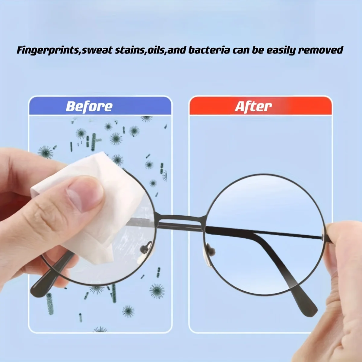 100 قطعة مناديل النظارات المضادة للضباب - مثالية للحالات الرطبة، رؤية واضحة مضمونة #3
