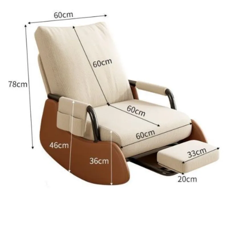 Realife cadeira de balanço para uso doméstico reclinável ou dormir sofá preguiçoso cadeira de lazer única pessoa nap espreguiçadeira ajustável 2024