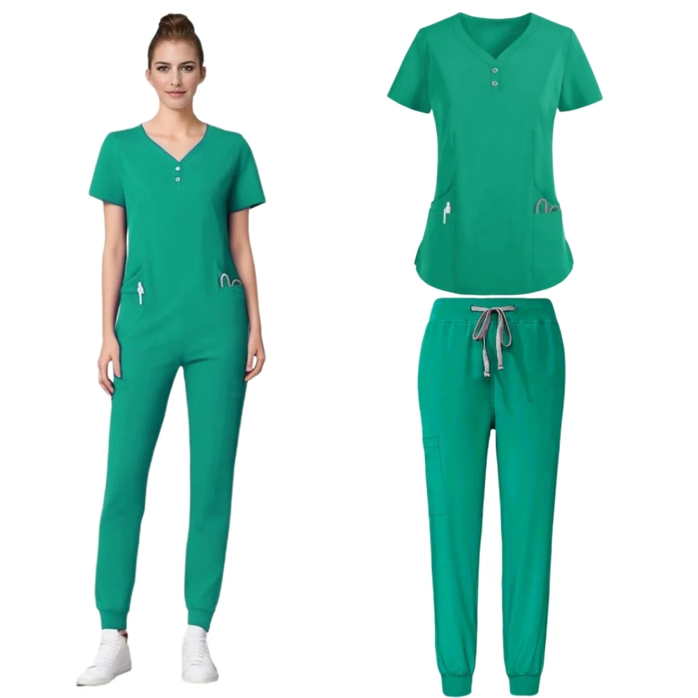 Großhandel Jogger Anzug Arzt mehrfarbige Frauen tragen Peeling-Set Arzt Arbeits kleidung Krankens ch wester Peelings Set Krankenhaus medizinische chirurgische Uniformen