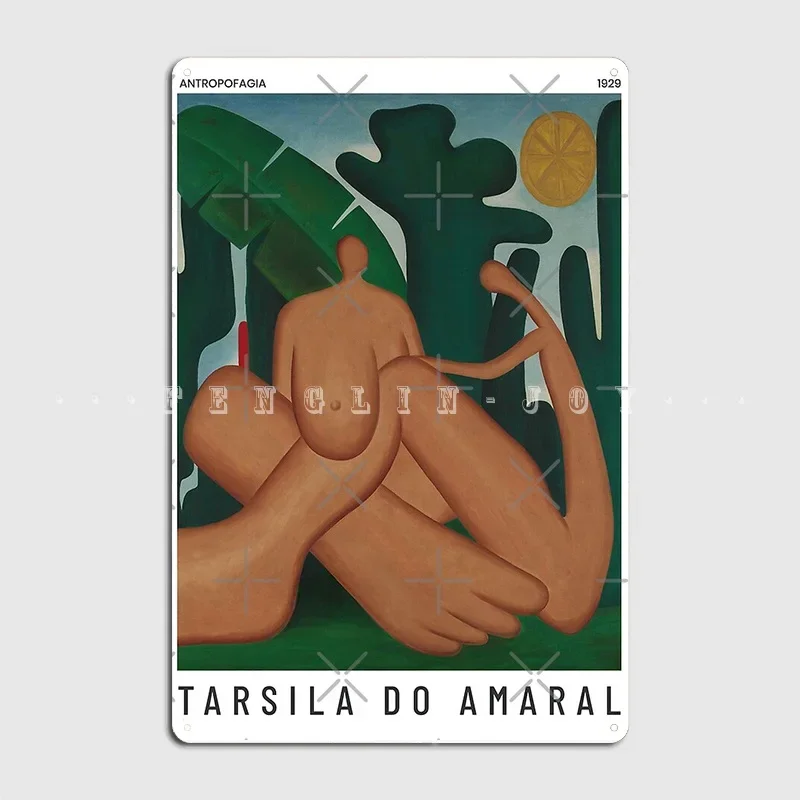 Antropofagia tilila do amaral arte cartaz cartaz placa de metal decoração da parede clube bar parede caverna estanho sinal cartazes