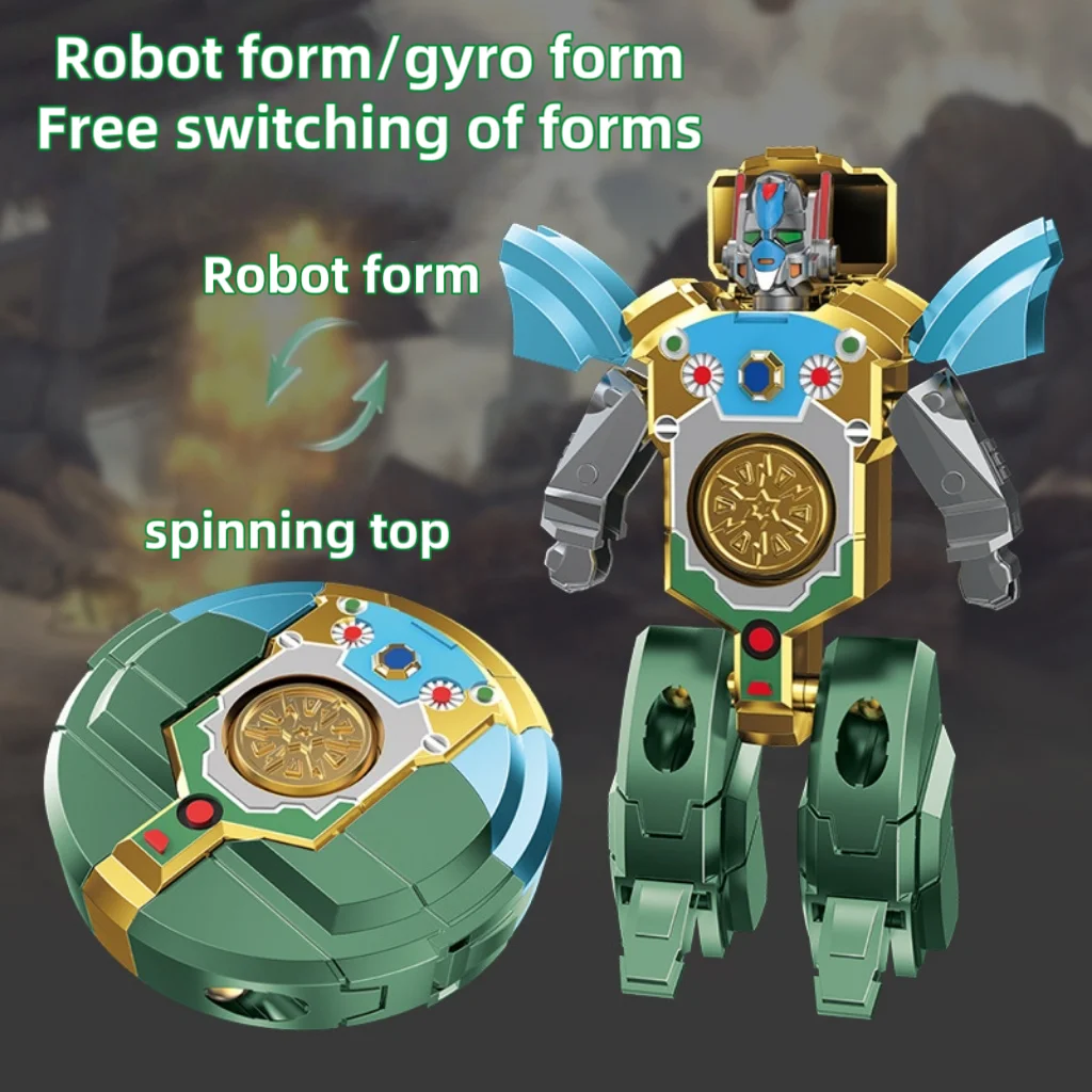 Children's Fingertip Gyroscope, Dual Form Variable Robot, Stress Relieving Toy, Low Noise, Gifts for Children and Adults
