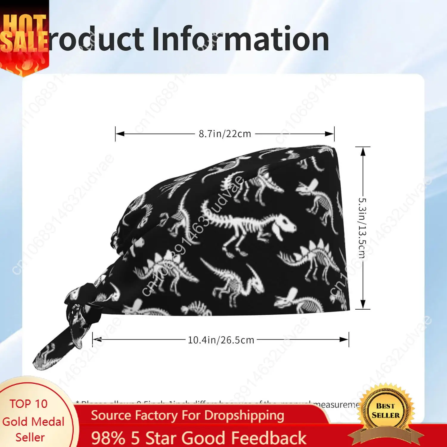 

Adjustable Working Cap Breathable Unisex Women Men Elastic Bandage Tie Back Hats Scrub Nursing Doctor Surgeon Cap