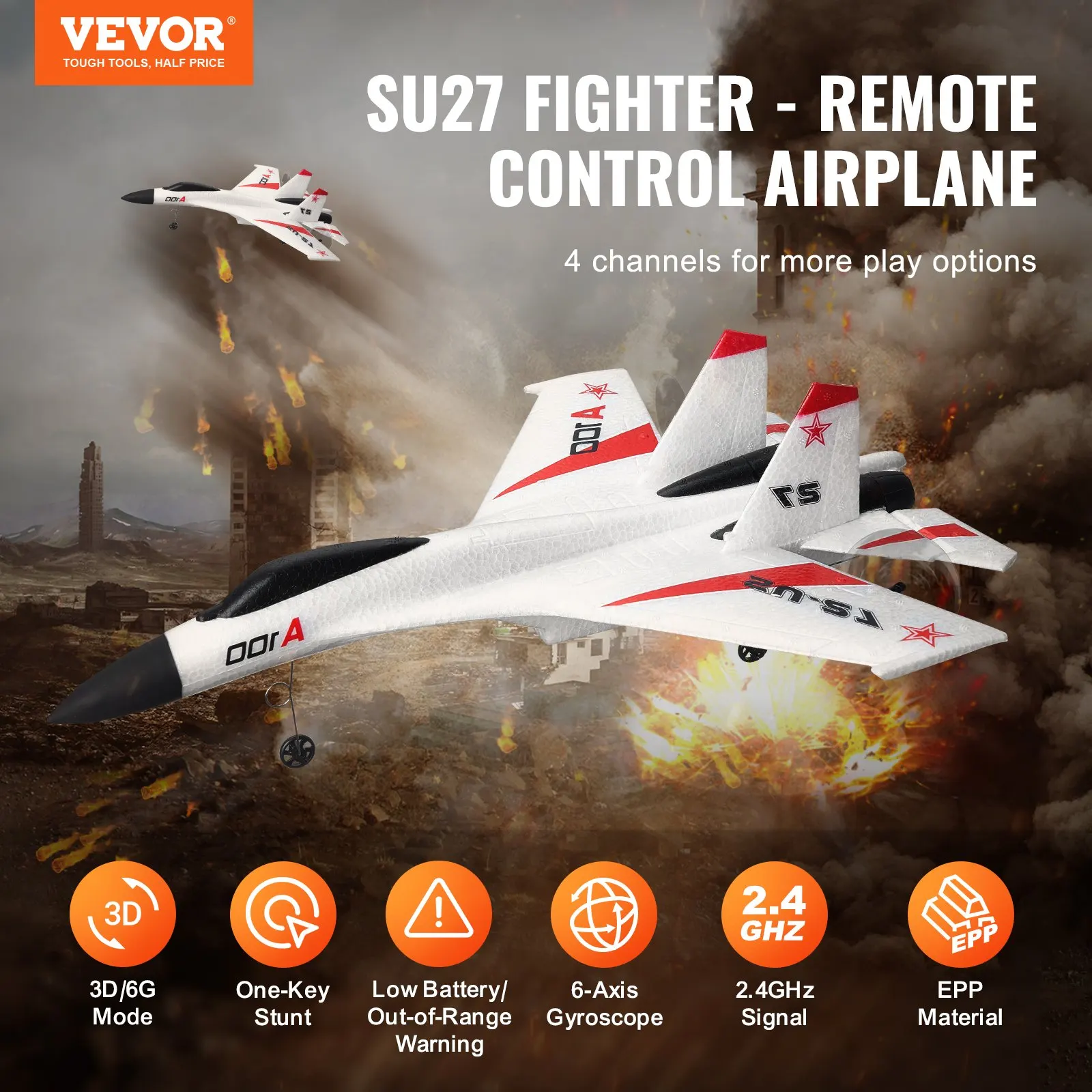 

RC Airplane Fighter EPP Foam RC Plane Toy 2.4GHz Remote Control 3D 6G Mode
