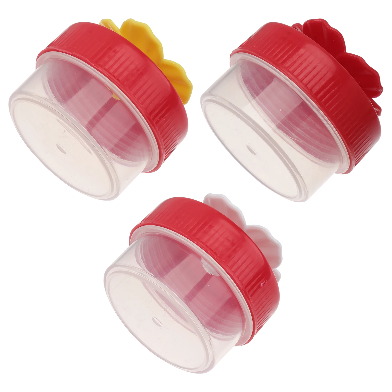 

3 pcs Handheld Hummingbird Feeder Plastic Flower Shape Replacement Feeding Ports Bird Feeder Supplies Hummingbird Feeders Small