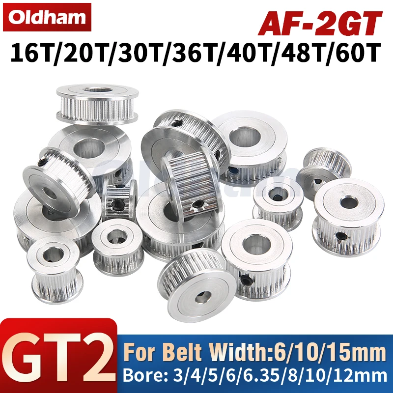 3D Printer Parts GT2 Timing Pulley 16 20 30 40 Tooth 2GT Bore 3mm 5mm 8mm 10mm Synchronous Wheel Gear Part For Width 6mm 10mm