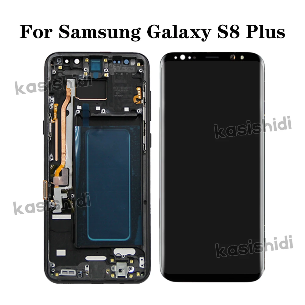 AAA+ Display amoled for SAMSUNG Galaxy S8 G950 G950F S8 Plus G955A G955U G955F LCD Touch Screen Digitizer Assembly With Frame