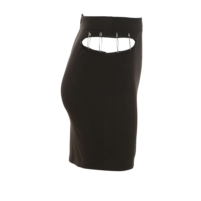 

Облегающая юбка с высокой талией для женщин, весна-лето, быстросохнущая, облегающая, для уличного стиля, блестящая, с металлической цепочкой, крутая, для девушек