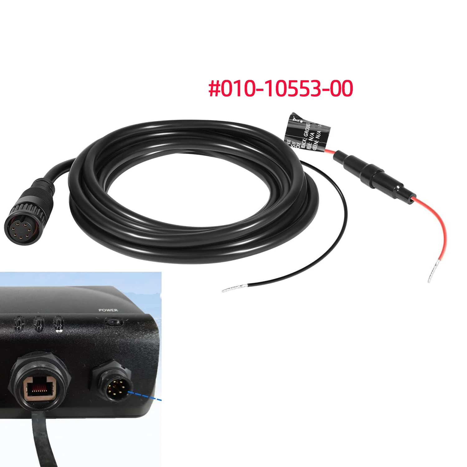 

010-10553-00 7-Pin Ship Power Cable Compatible with Garmin GMS 10 Network Port Expander- Stable Transmission & Secure Fit