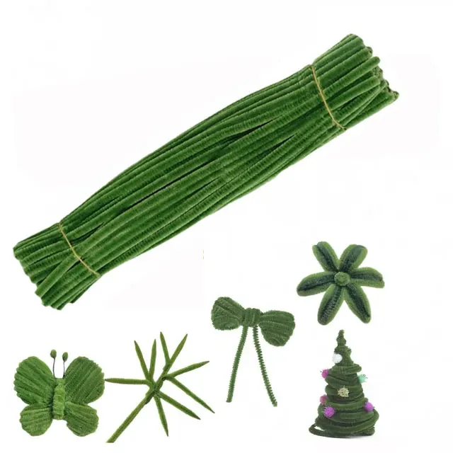 100 Stuks Twist Bar Chenille Stelen Aambeeld Draad Ambachtelijke Pijp Speelgoed Diy Strips Creatief Hobby Handgemaakt Materiaal Voor Diy Ambachtelijke Benodigdheden