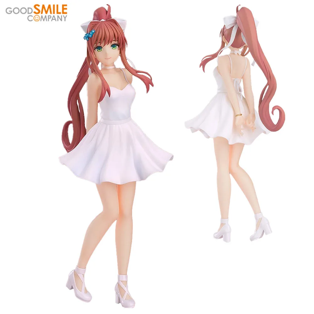 Original Good Smile Company Pop Up Parade - White Dress Ver Doki Doki Literature Club! - Monika Anime Figure Action Figure