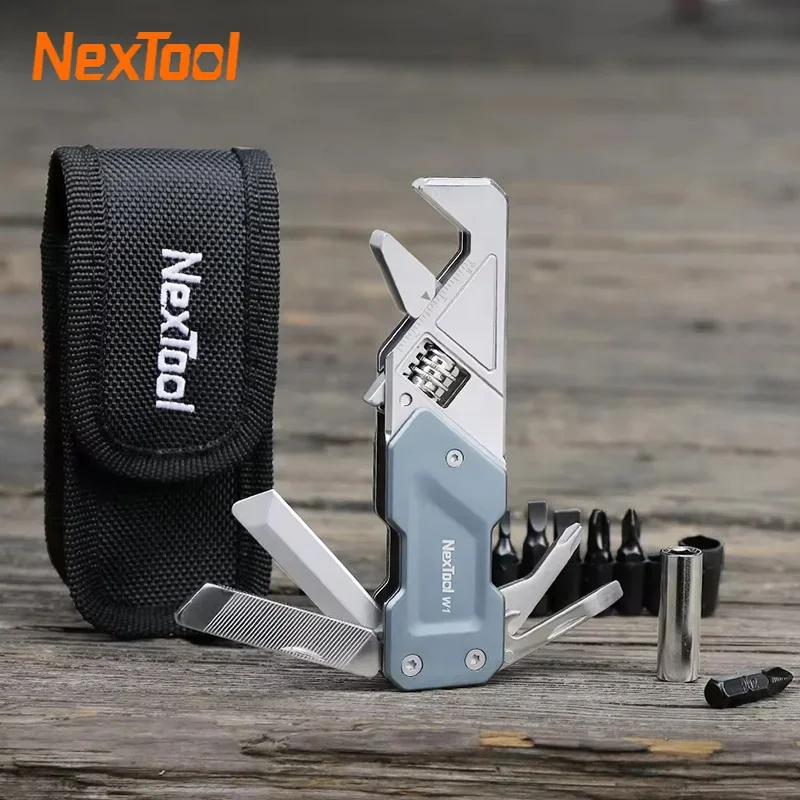 Xiaomi NexTool 8 In 1 Light Wrench W2 Multi Tool Foloding Pliers Multi-functional Spanner Screwdriver Outdoor Camping EDC Tools