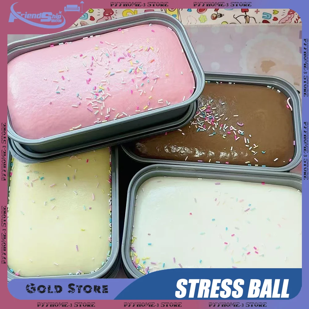 Knijp- en speelspeelgoed Trage rebound Kleverige doos Taart Zacht knuffel Gesimuleerd brood Kneden Weerstaan Drukontlasting Ontspannen Vakantiecadeau